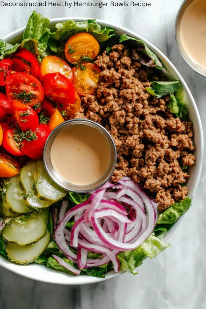 Deconstructed Healthy Hamburger Bowls Recipe