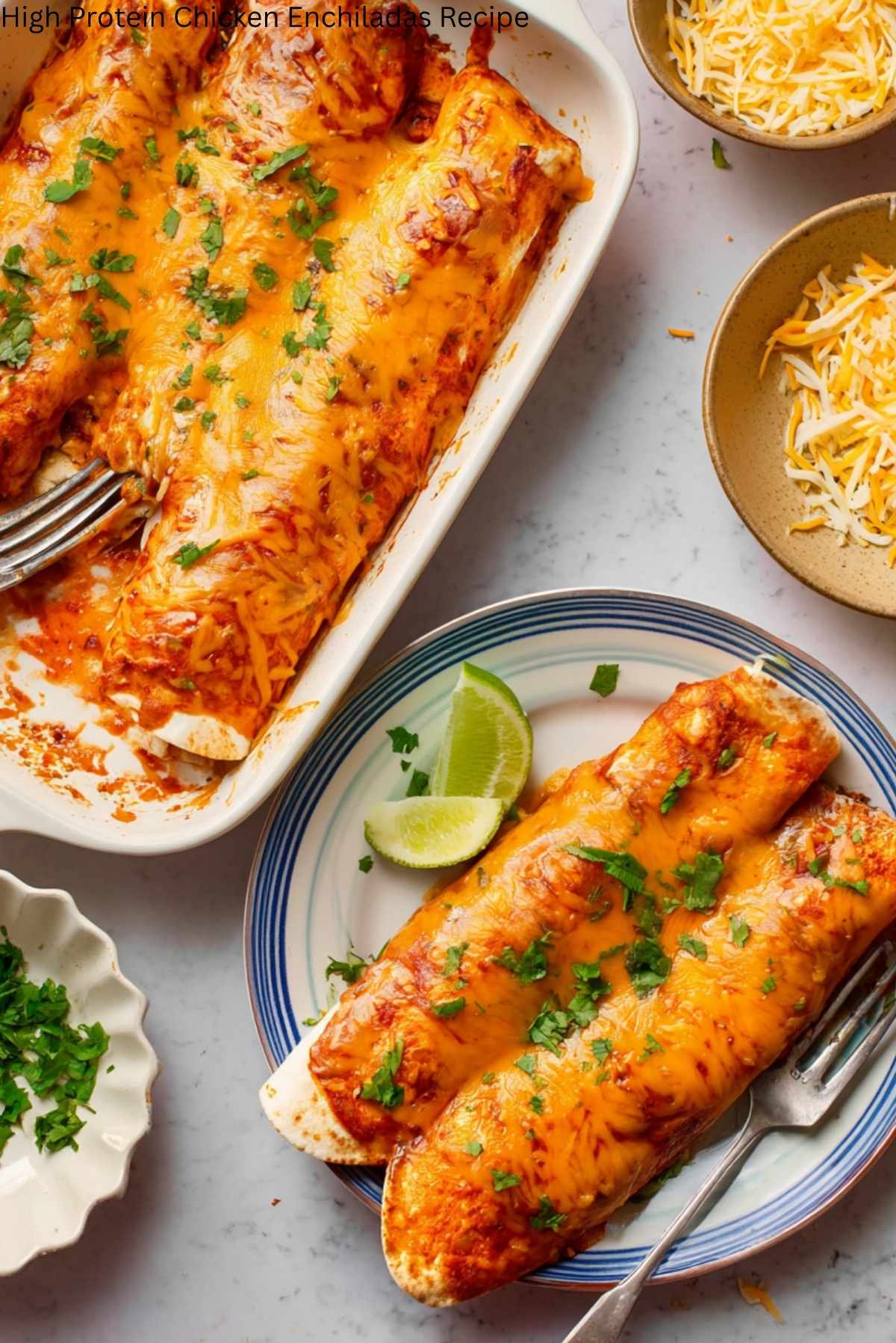 Create the Best High Protein Chicken Enchiladas for Dinner Tonight! Recipe