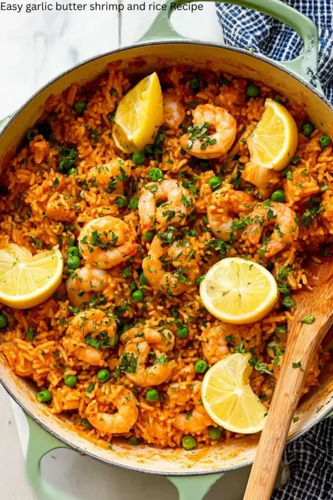 Easy Garlic Butter Shrimp and Rice Recipe