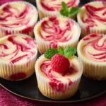 Raspberry Swirled Mini Cheesecakes Recipe
