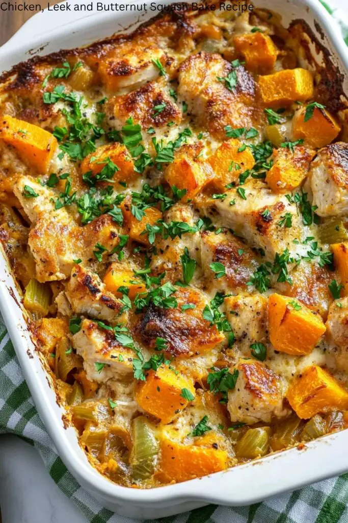 Chicken, Leek, and Butternut Squash Bake Recipe