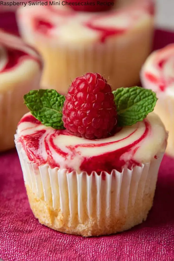 Raspberry Swirled Mini Cheesecakes Recipe