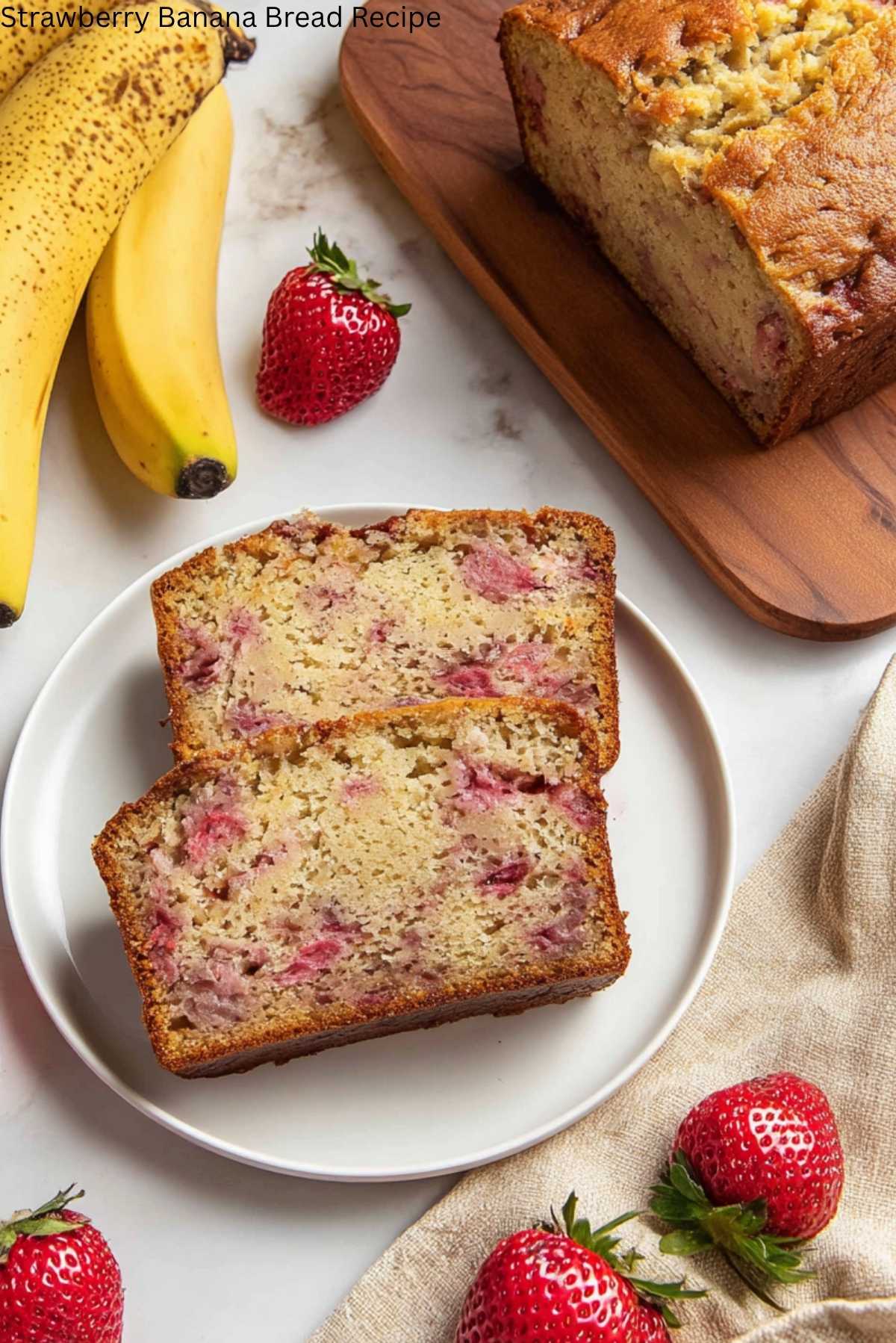 Strawberry Banana Bread Recipe