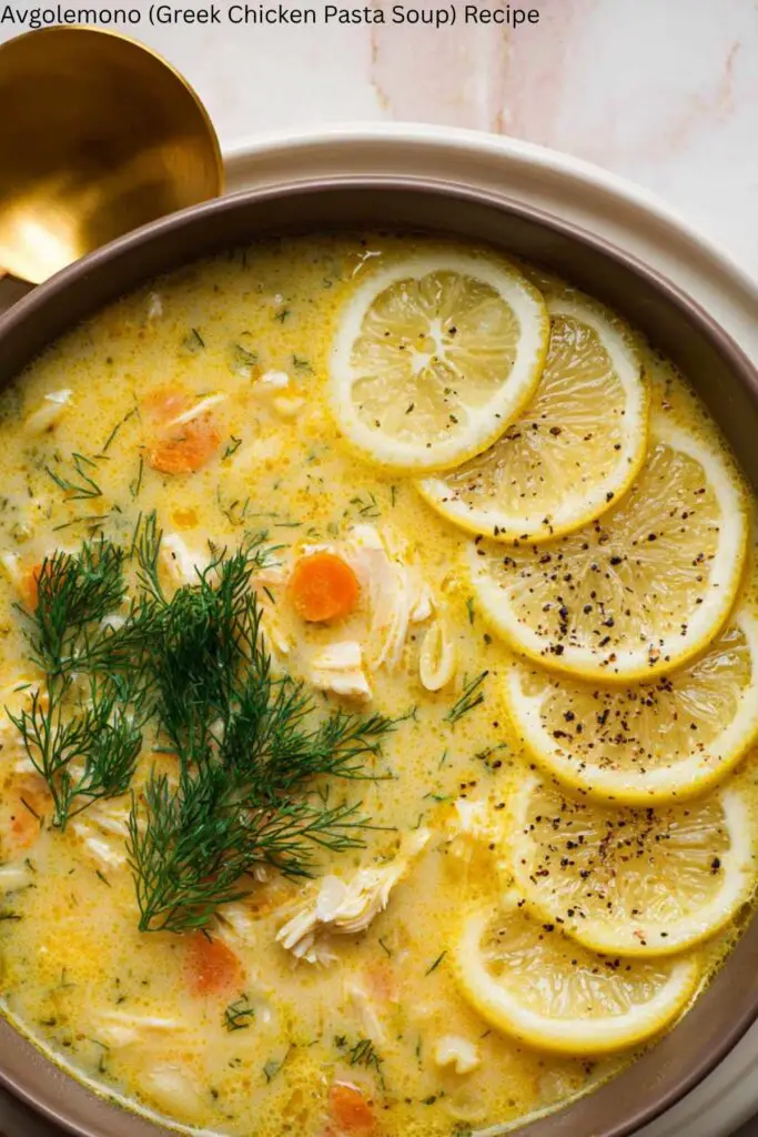 Avgolemono (Greek Chicken Pasta Soup) Recipe