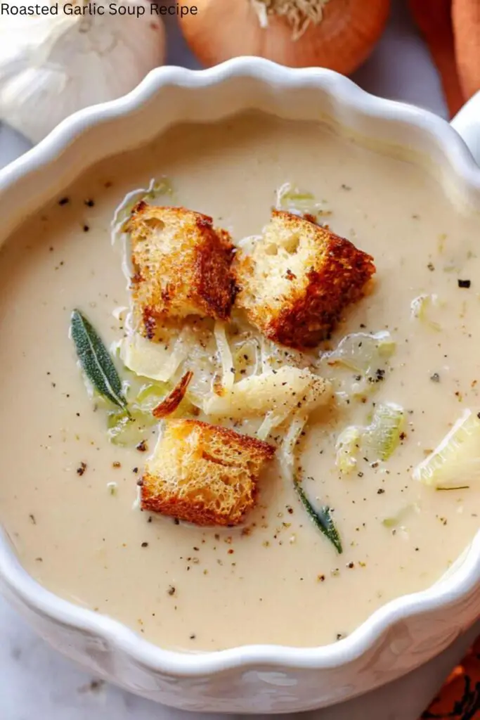 Roasted Garlic Soup Recipe