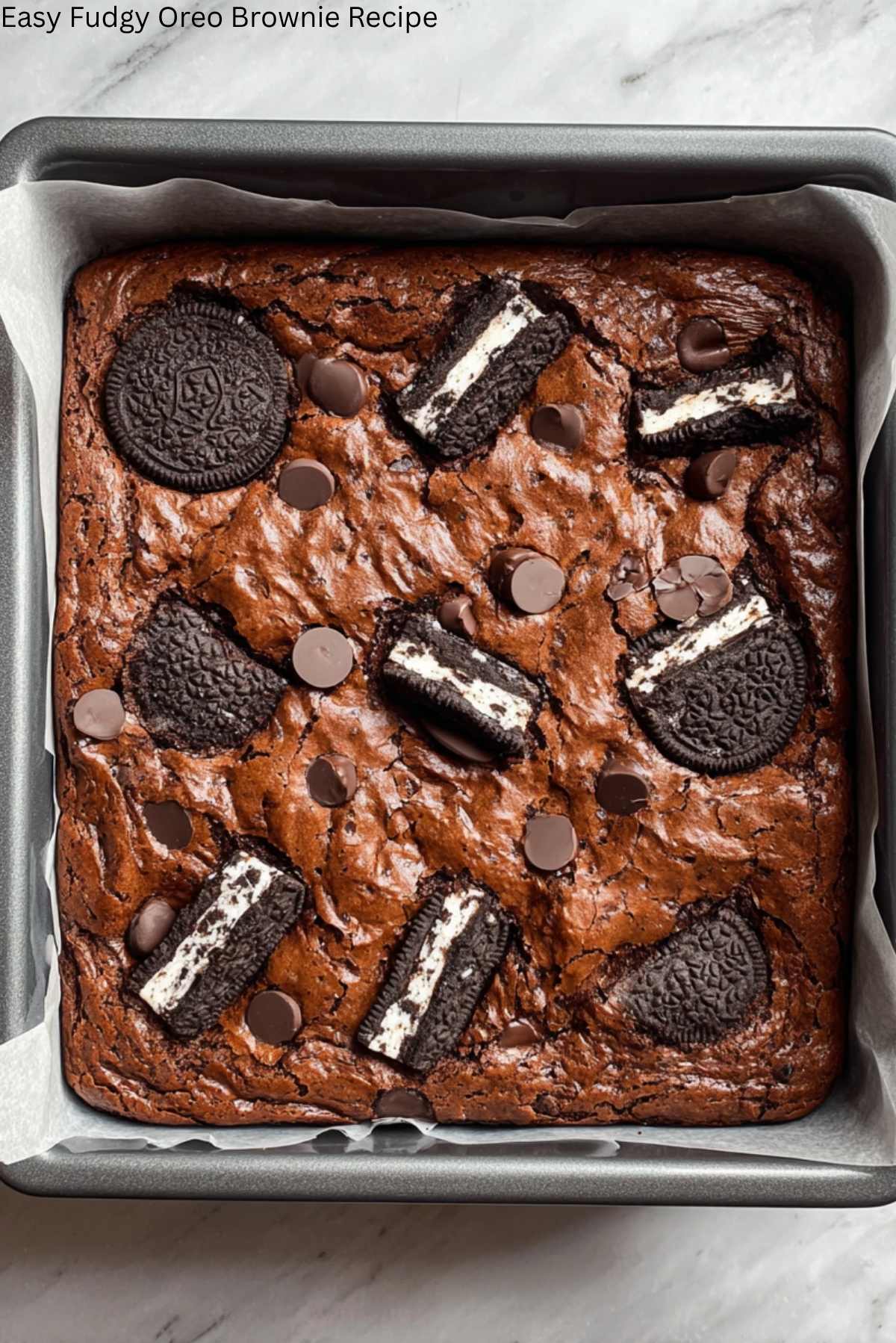 Easy Fudgy Oreo Brownie Recipe