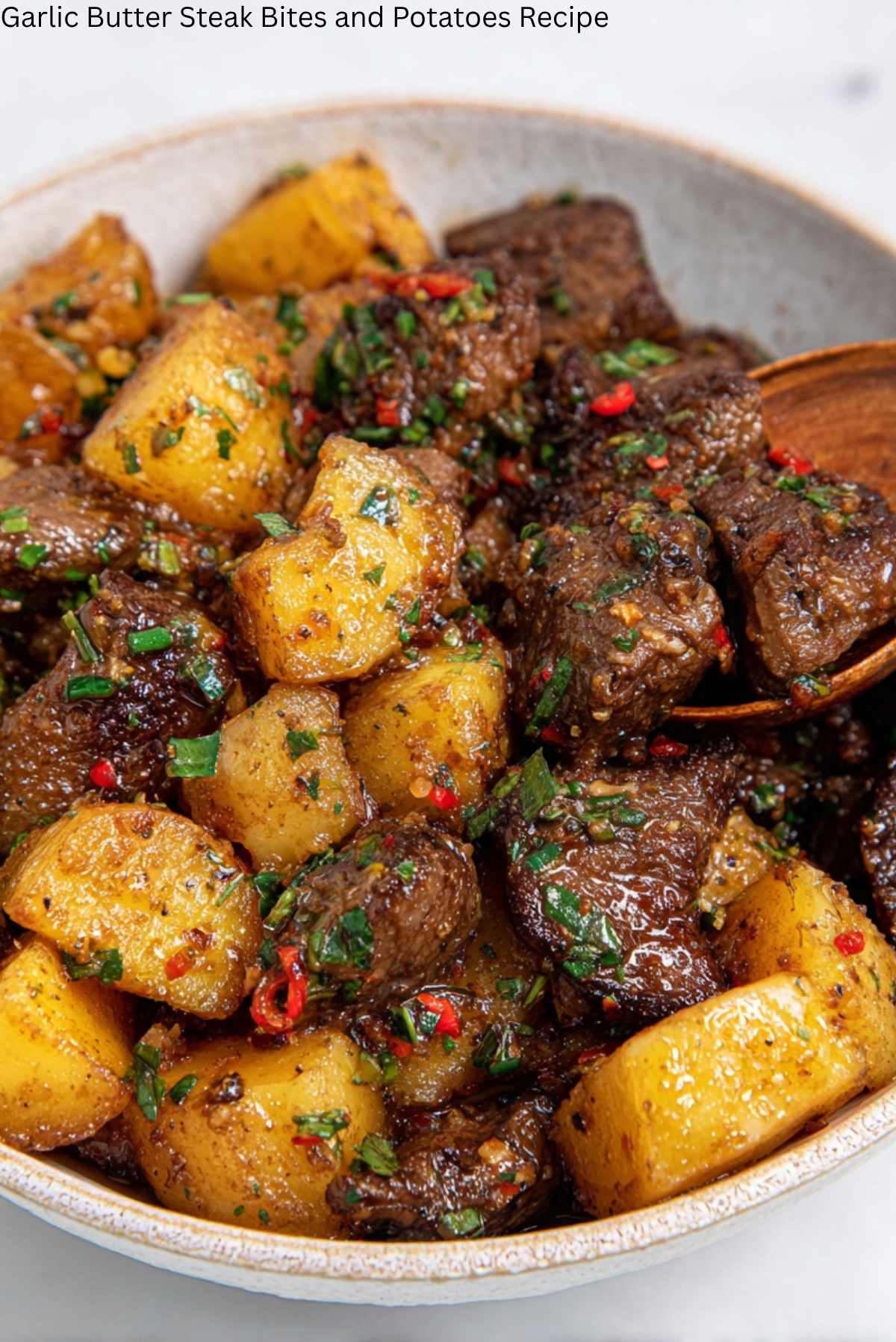 Garlic Butter Steak Bites and Potatoes Recipe