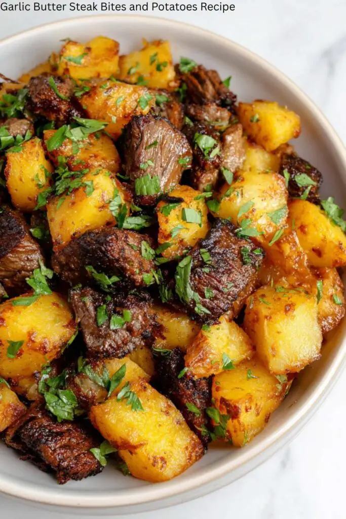 Garlic Butter Steak Bites and Potatoes Recipe