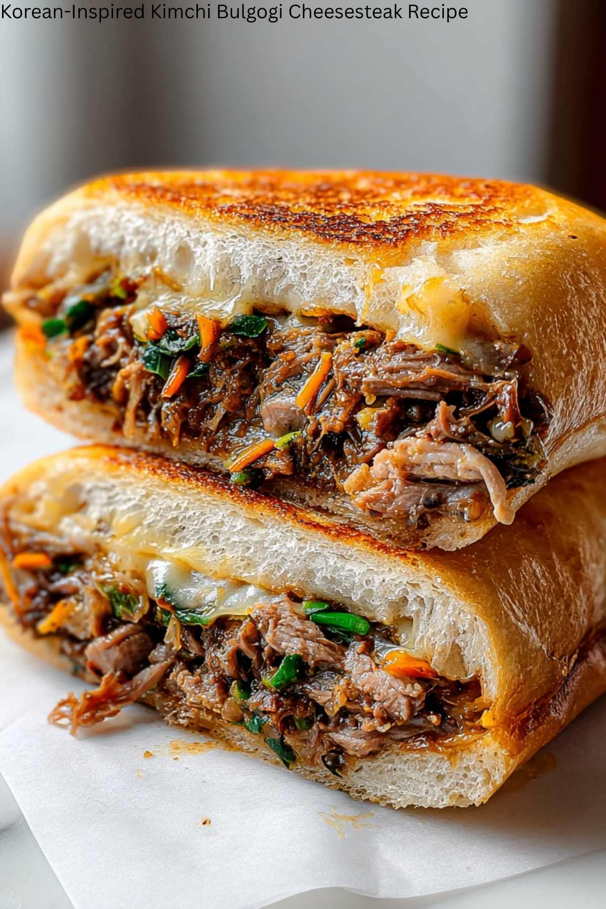 Korean-Inspired Kimchi Bulgogi Cheesesteak Recipe