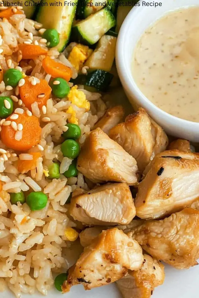 Hibachi Chicken with Fried Rice and Vegetables Recipe