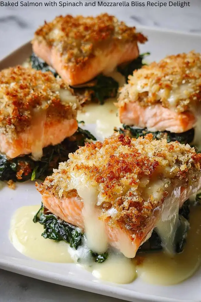 Baked Salmon with Spinach and Mozzarella Bliss Recipe Delight