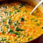Creamy Lentil Spinach Soup Recipe