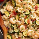 Shrimp and Zucchini Pasta in Light Tomato Sauce Recipe