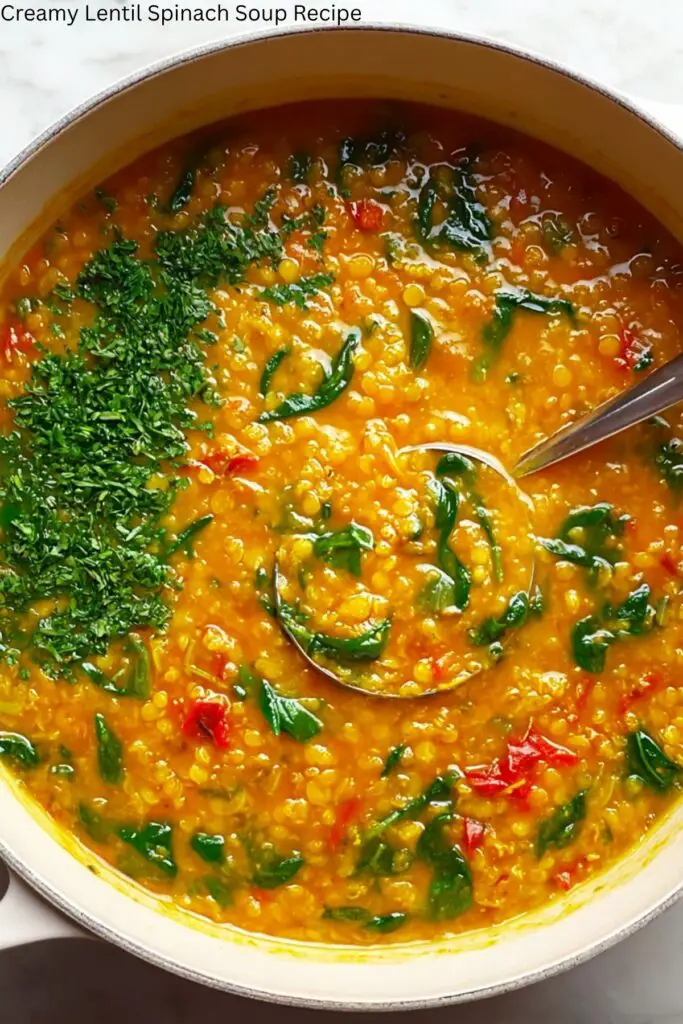 Creamy Lentil Spinach Soup Recipe 4 Creamy Lentil Spinach Soup Recipe