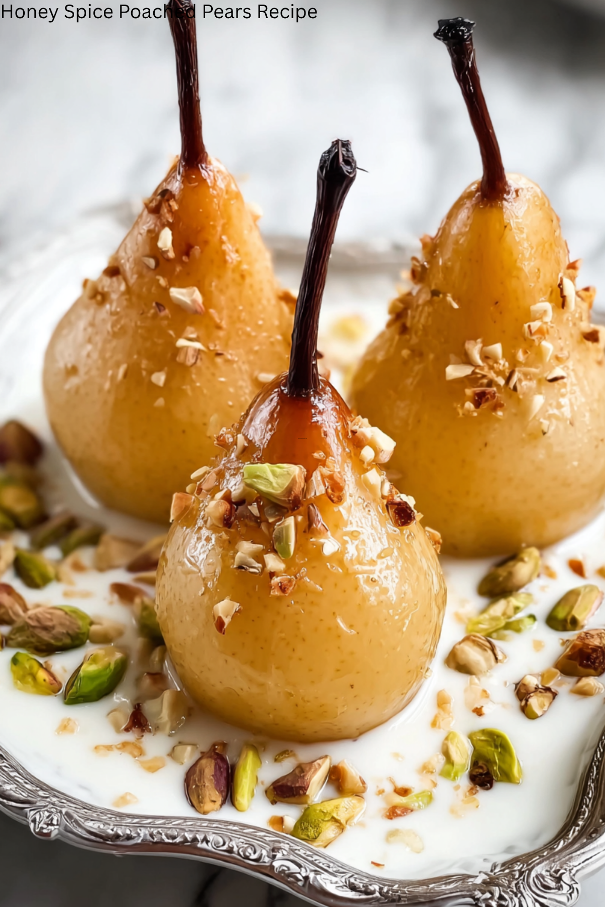 Honey Spice Poached Pears Recipe