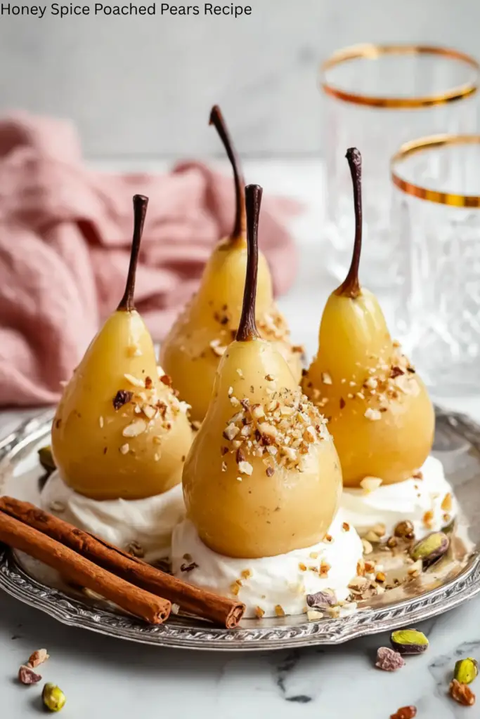 Honey Spice Poached Pears Recipe