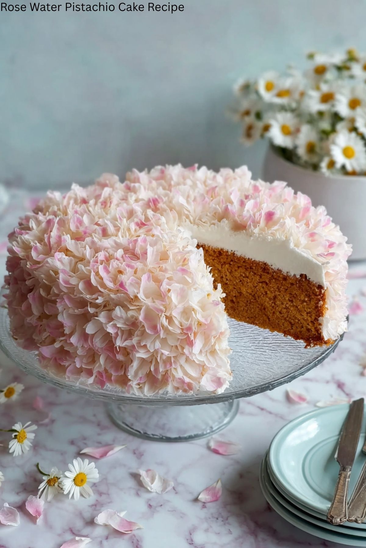 Rose Water Pistachio Cake Recipe