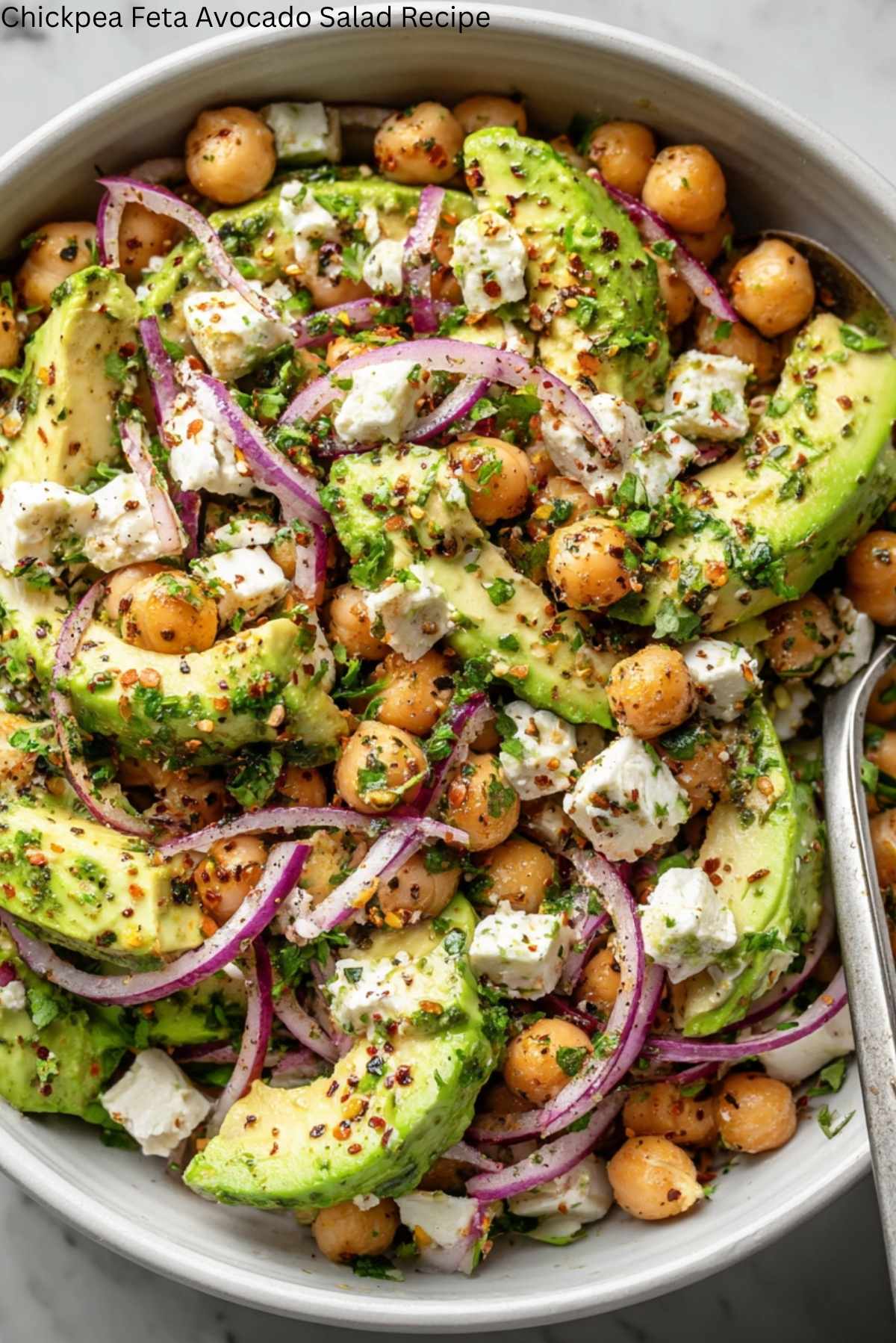 Chickpea Feta Avocado Salad Recipe