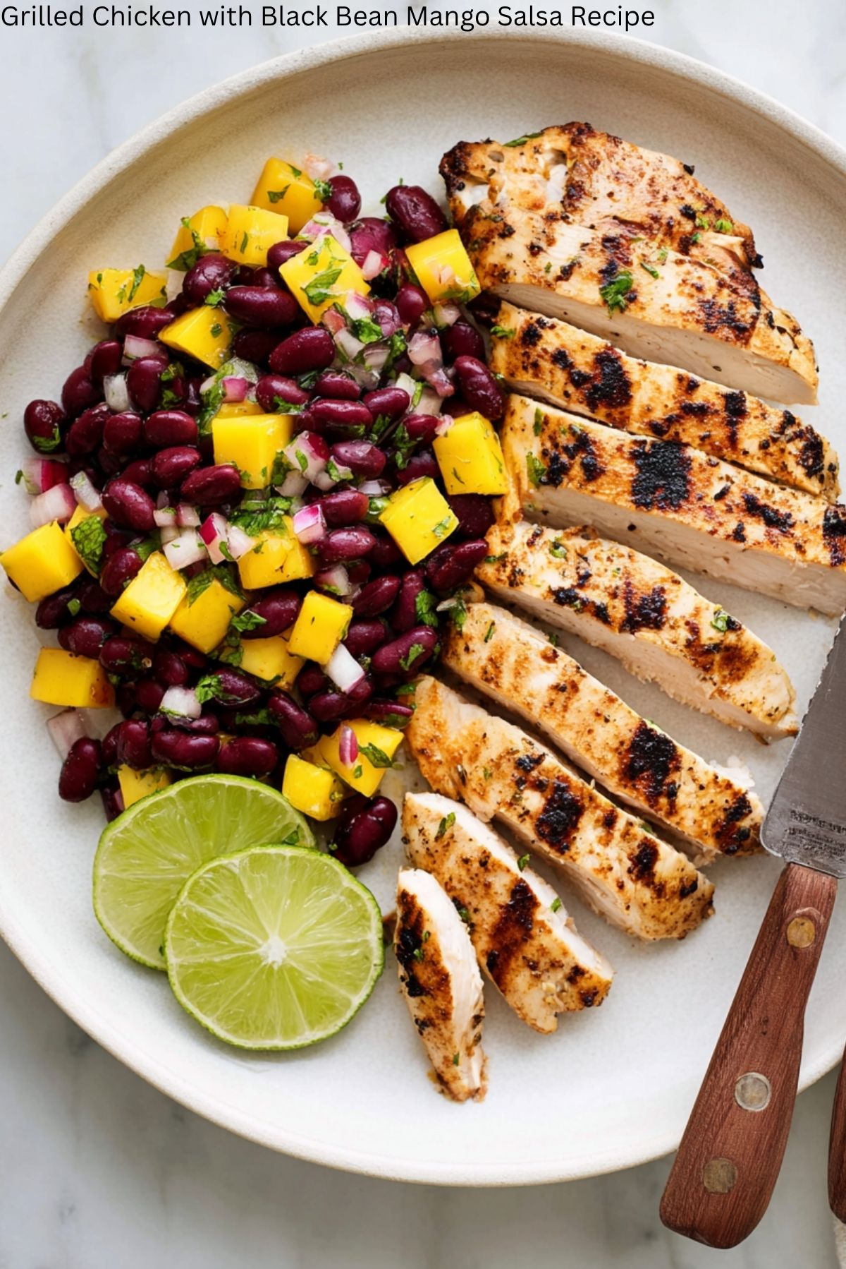 Grilled Chicken with Black Bean Mango Salsa Recipe