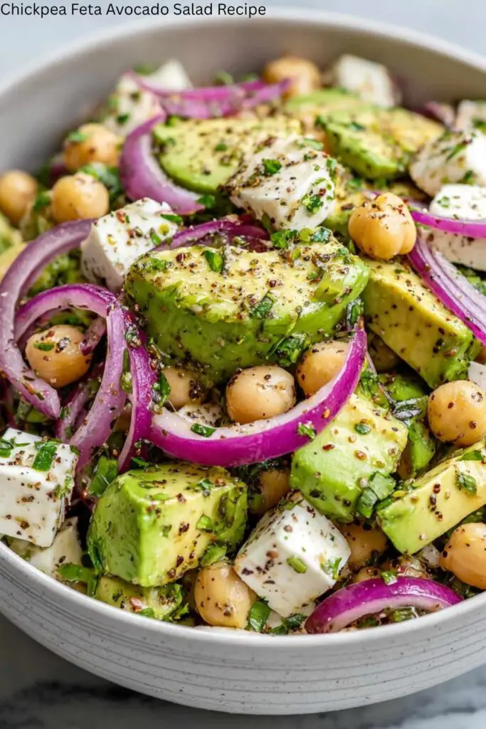 Chickpea Feta Avocado Salad Recipe