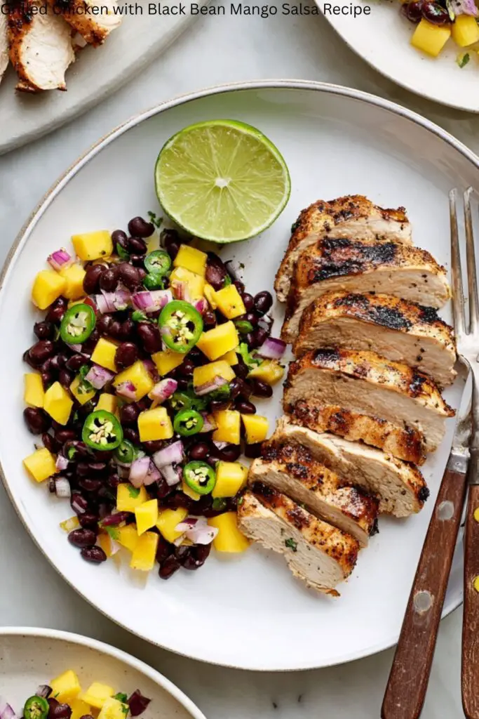 Grilled Chicken with Black Bean Mango Salsa Recipe 4 Grilled Chicken with Black Bean Mango Salsa Recipe