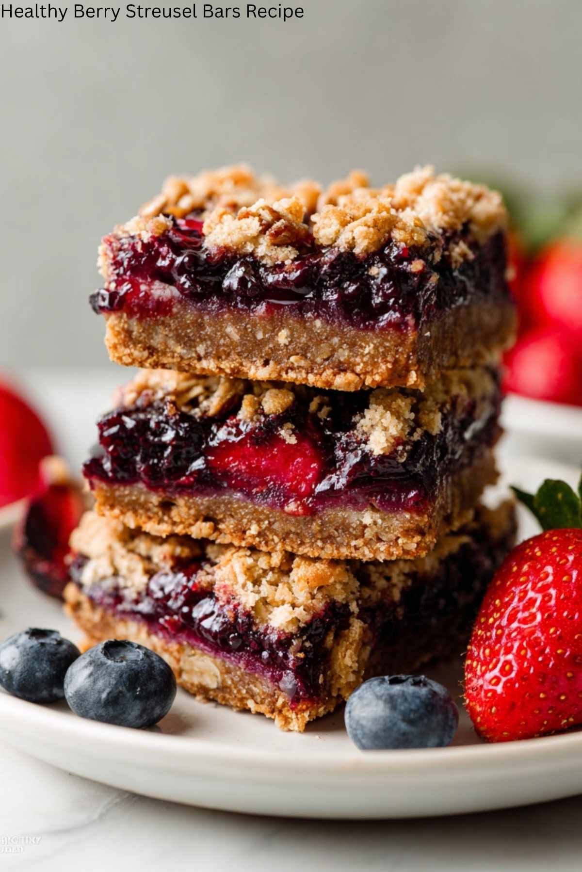 Healthy Berry Streusel Bars Recipe