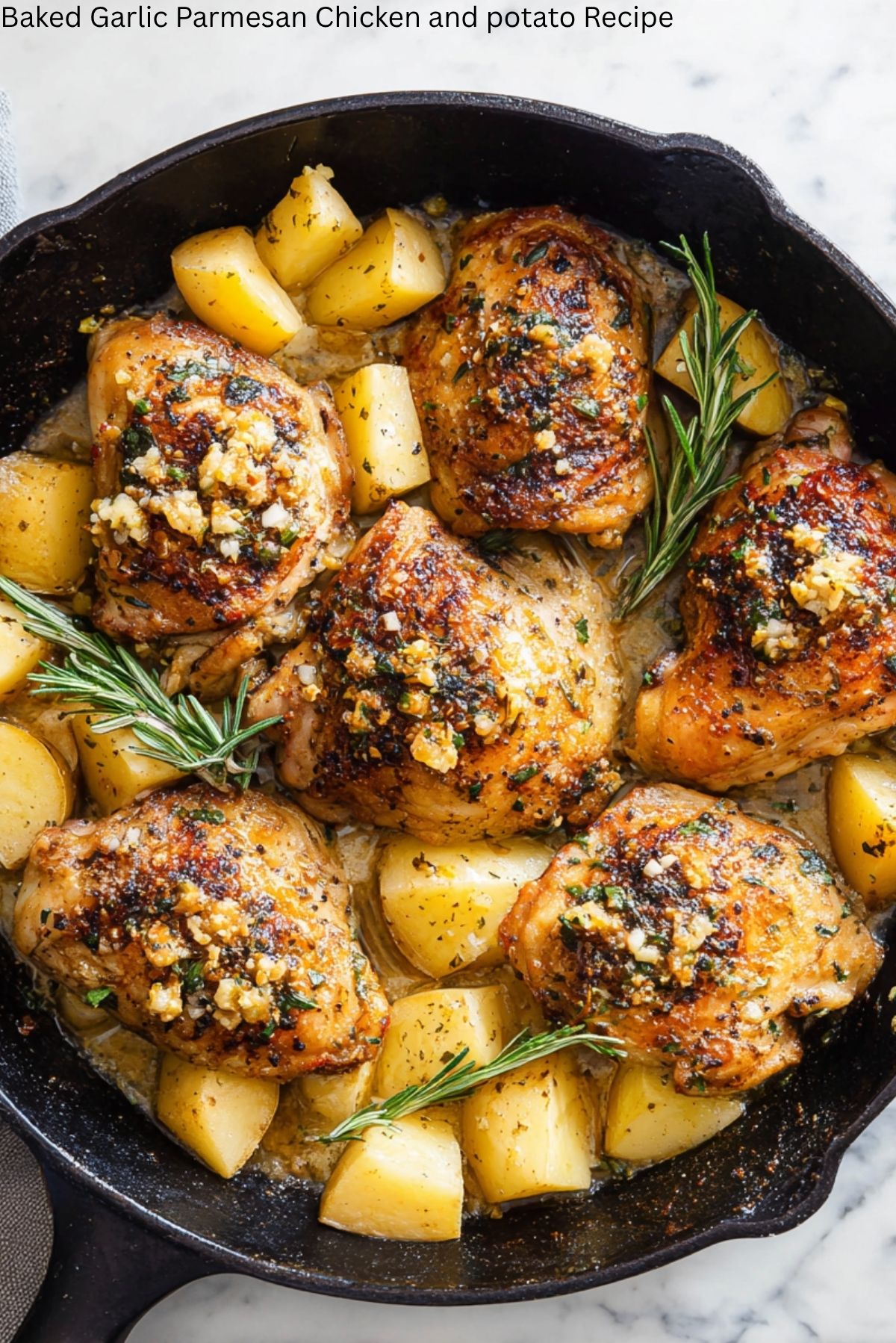 Baked Garlic Parmesan Chicken and Potato Recipe