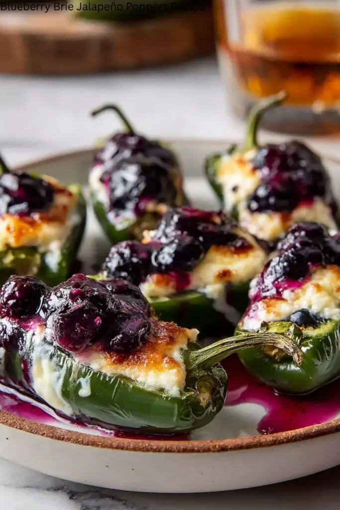 Blueberry Brie Jalapeño Poppers Recipe