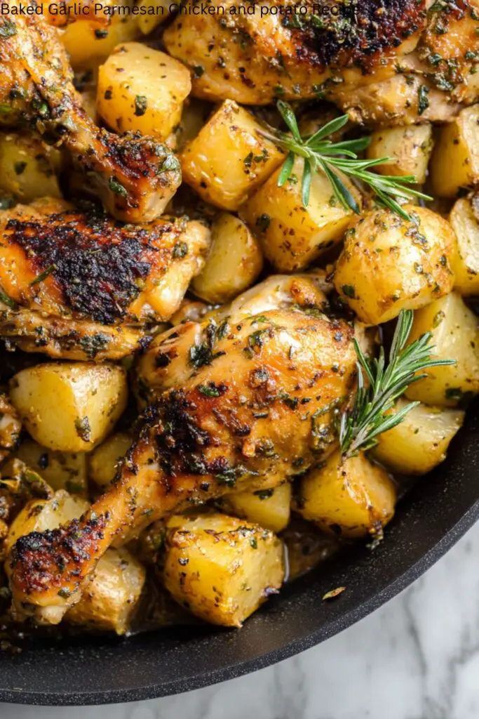 Baked Garlic Parmesan Chicken and Potato Recipe 4 Baked Garlic Parmesan Chicken and Potato Recipe