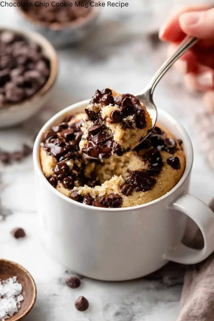 Chocolate Chip Cookie Mug Cake Recipe