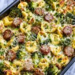 Sheet Pan Broccoli Tortellini Bake Recipe