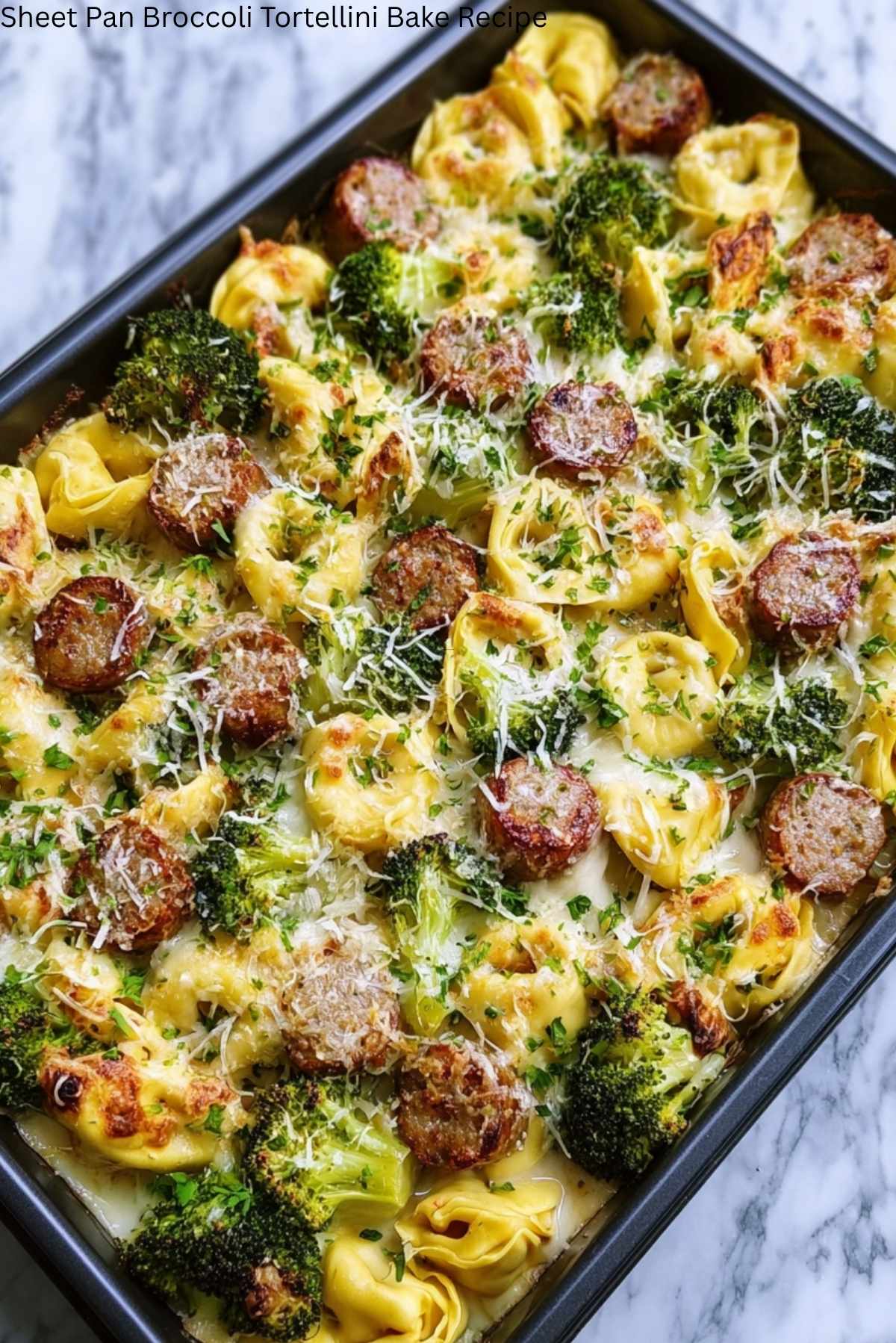 Sheet Pan Broccoli Tortellini Bake Recipe