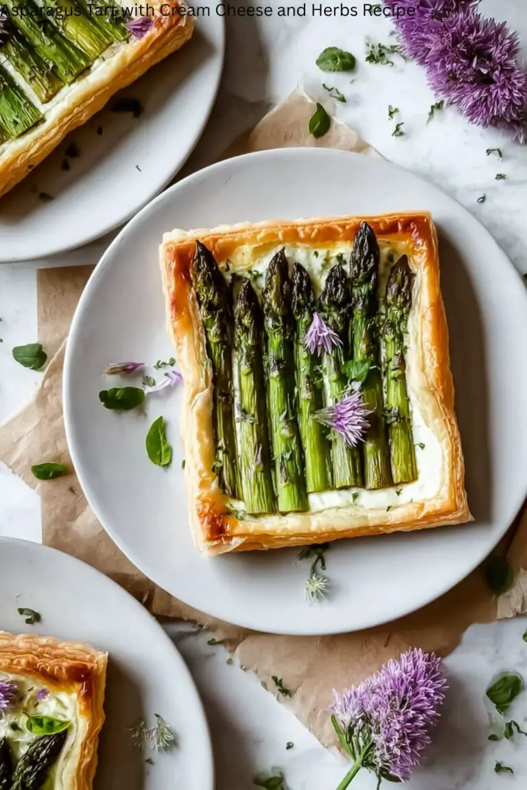 Asparagus Tart with Cream Cheese and Herbs Recipe