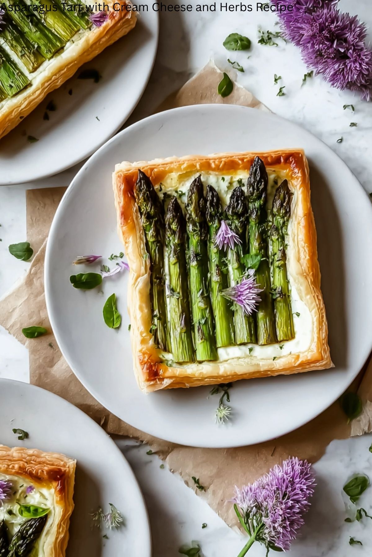Asparagus Tart with Cream Cheese and Herbs Recipe