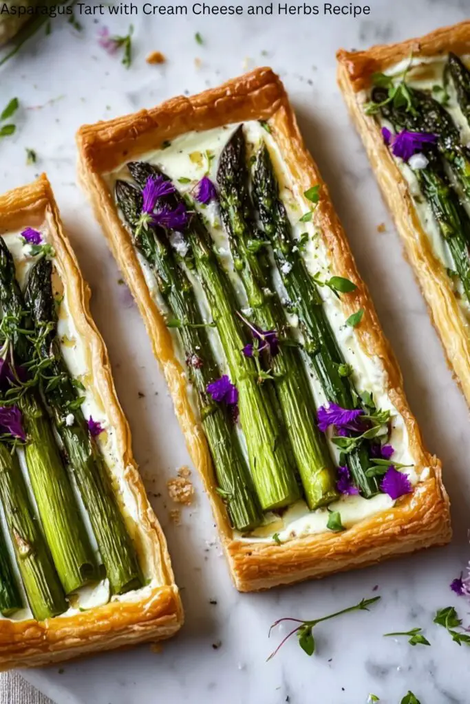 Asparagus Tart with Cream Cheese and Herbs Recipe 4 Asparagus Tart with Cream Cheese and Herbs Recipe