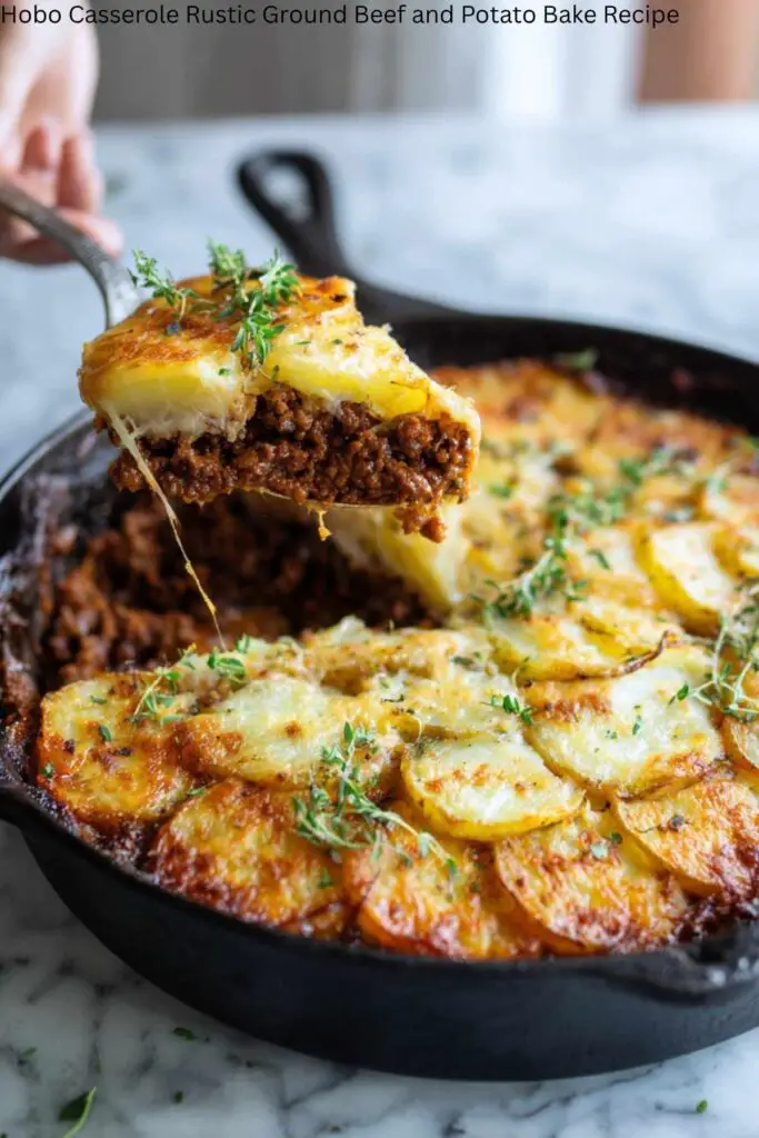 Hobo Casserole Rustic Ground Beef and Potato Bake Recipe