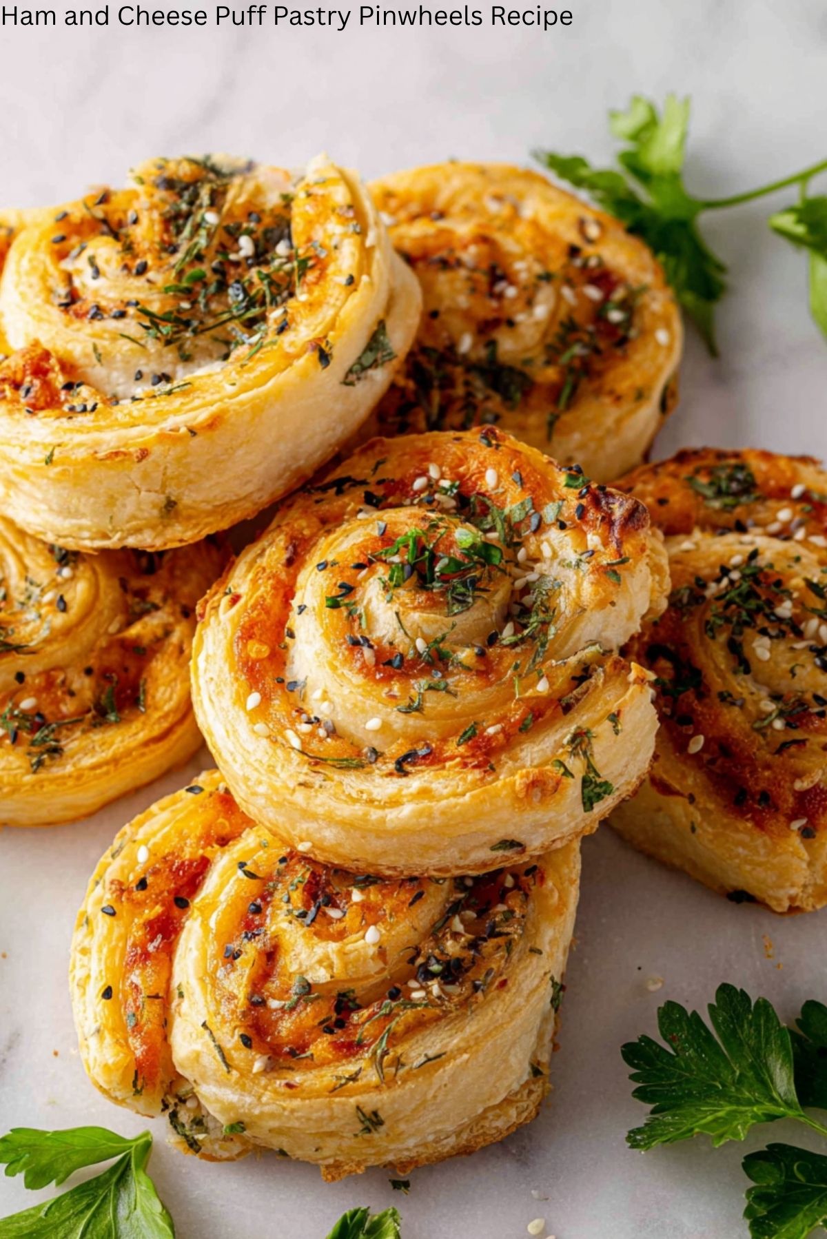 Ham and Cheese Puff Pastry Pinwheels Recipe