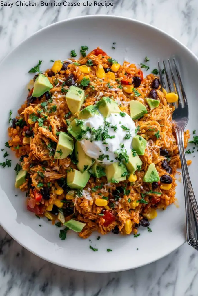 Easy Chicken Burrito Casserole Recipe