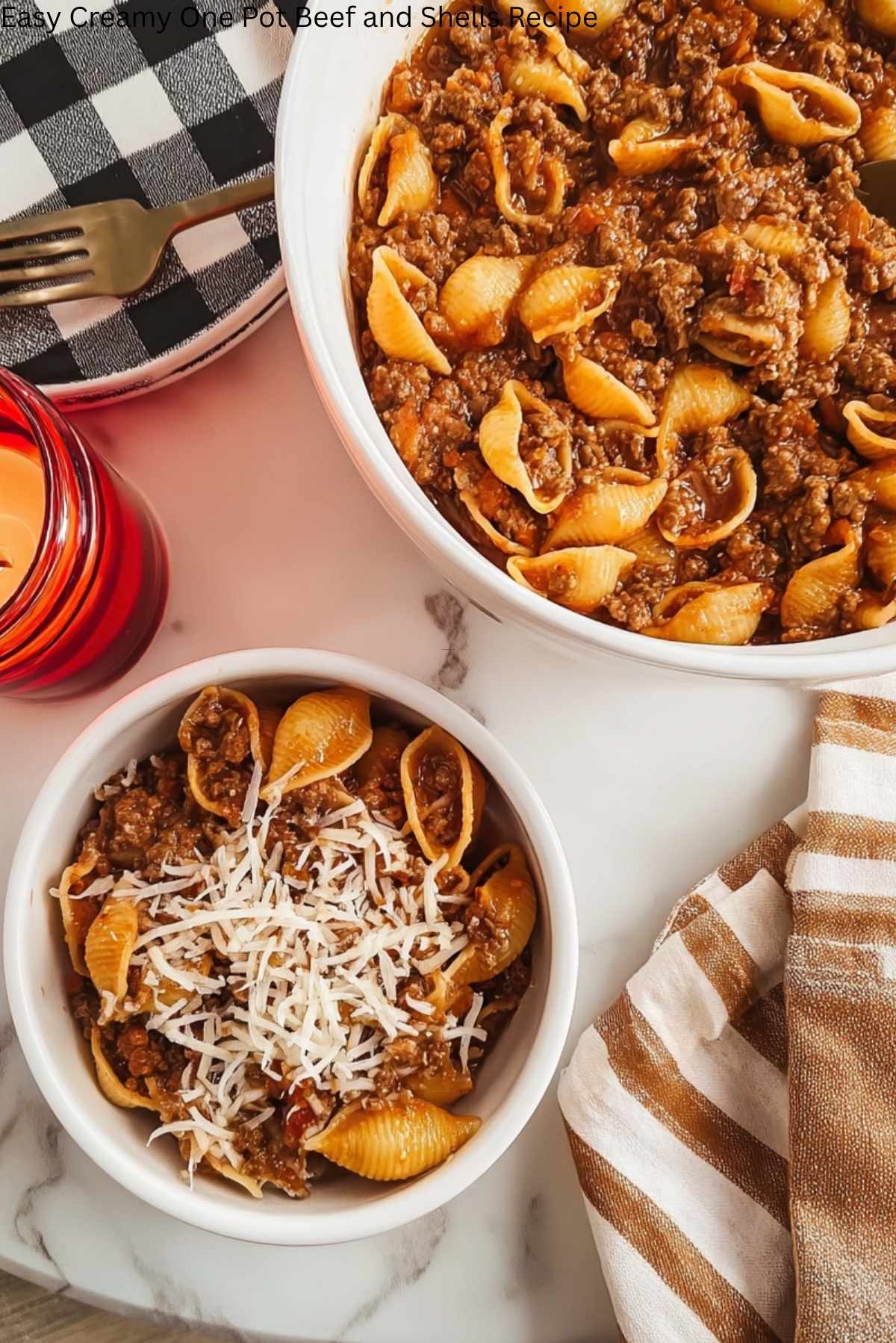 Easy Creamy One Pot Beef and Shells Recipe