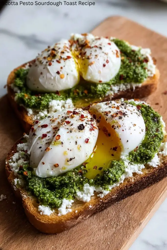 Ricotta Pesto Sourdough Toast Recipe 4 Ricotta Pesto Sourdough Toast Recipe