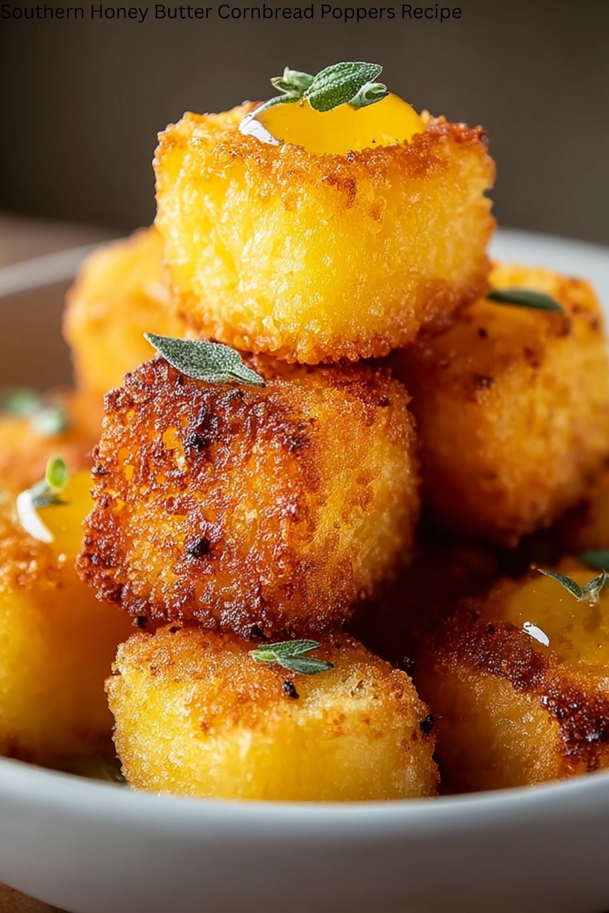 Southern Honey Butter Cornbread Poppers Recipe