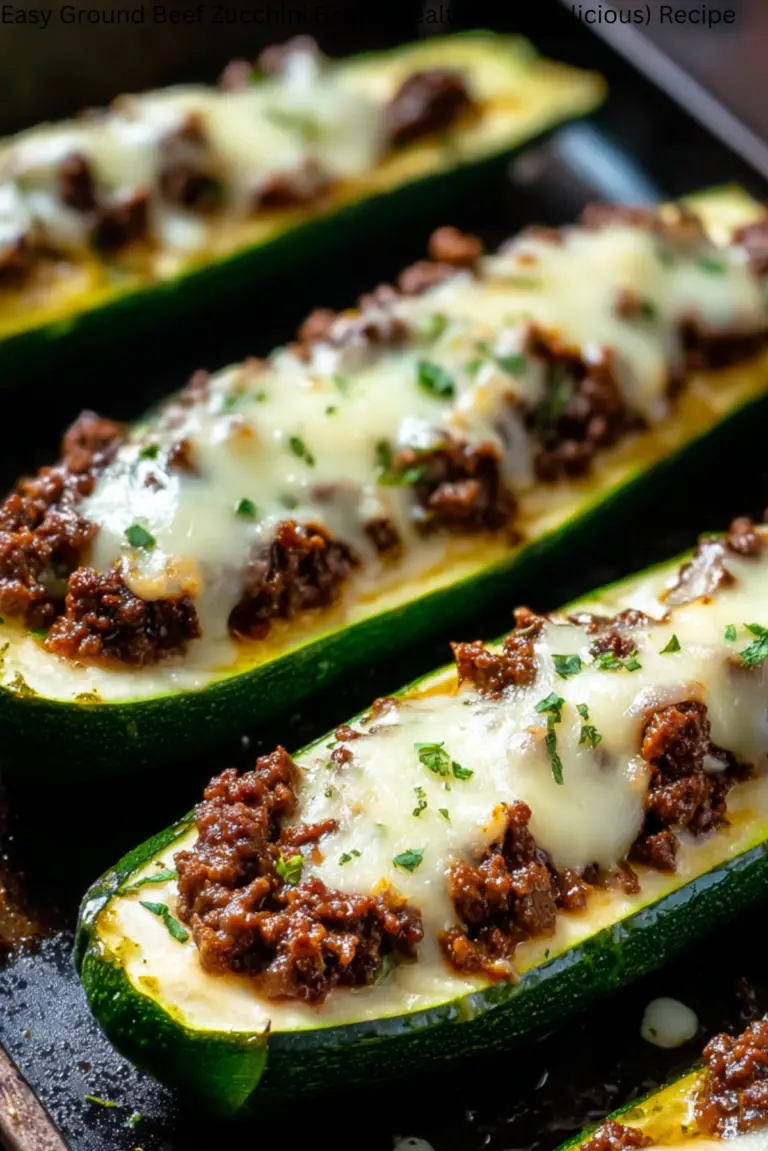 Easy Ground Beef Zucchini Boats (Healthy and Delicious) Recipe