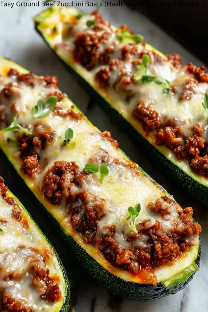 Easy Ground Beef Zucchini Boats (Healthy and Delicious) Recipe