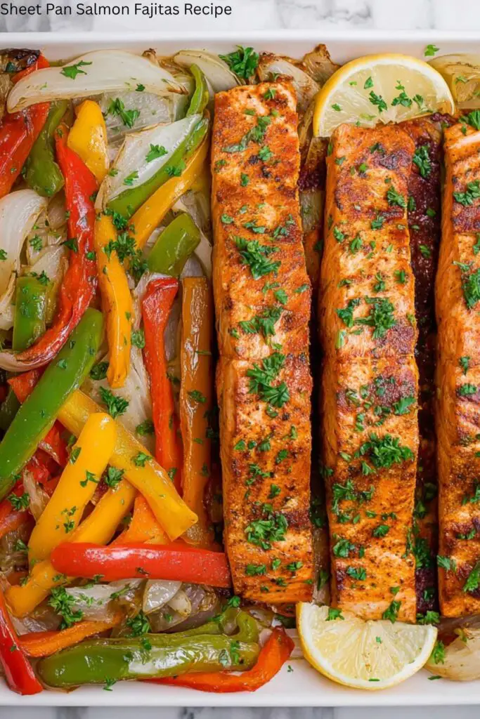 Sheet Pan Salmon Fajitas Recipe