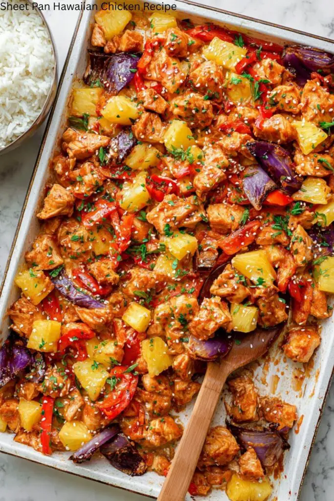 Sheet Pan Hawaiian Chicken Recipe 4 Sheet Pan Hawaiian Chicken Recipe