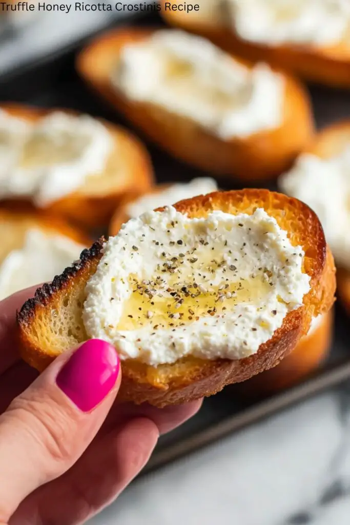 Truffle Honey Ricotta Crostinis Recipe 4 Truffle Honey Ricotta Crostinis Recipe