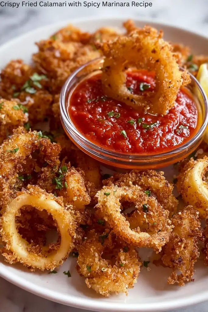 Crispy Fried Calamari with Spicy Marinara Recipe 4 Crispy Fried Calamari with Spicy Marinara Recipe