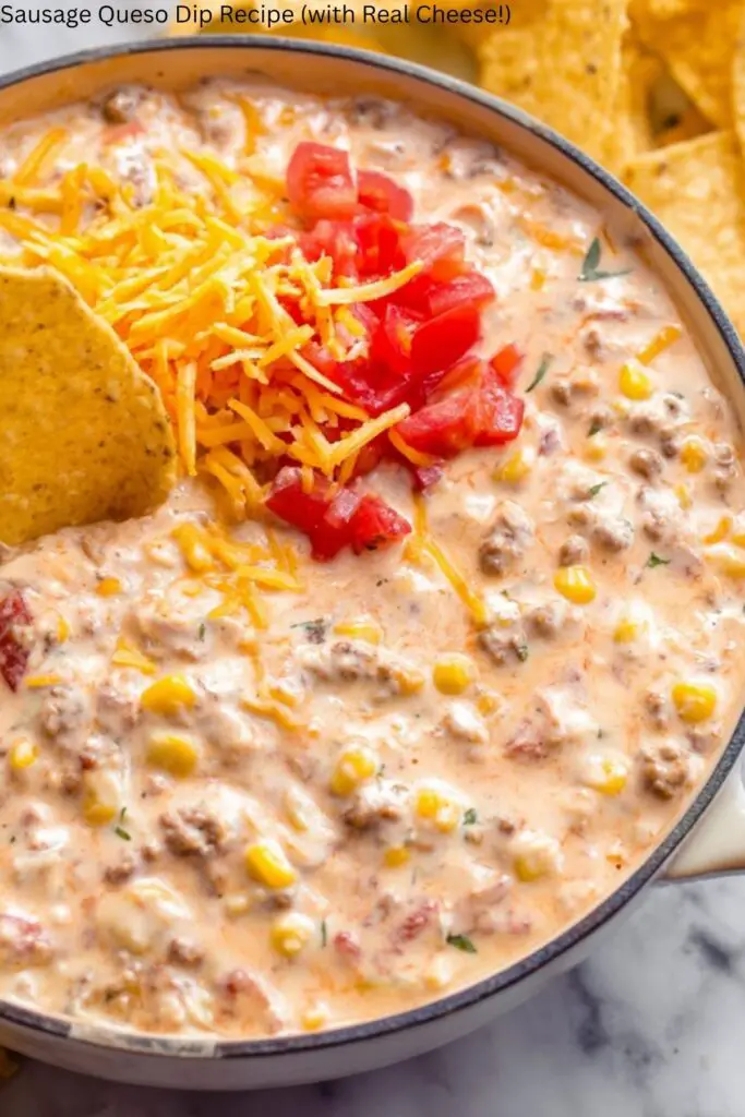 Sausage Queso Dip Recipe (with Real Cheese!)