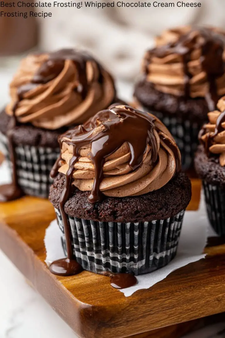 Best Chocolate Frosting! Whipped Chocolate Cream Cheese Frosting Recipe
