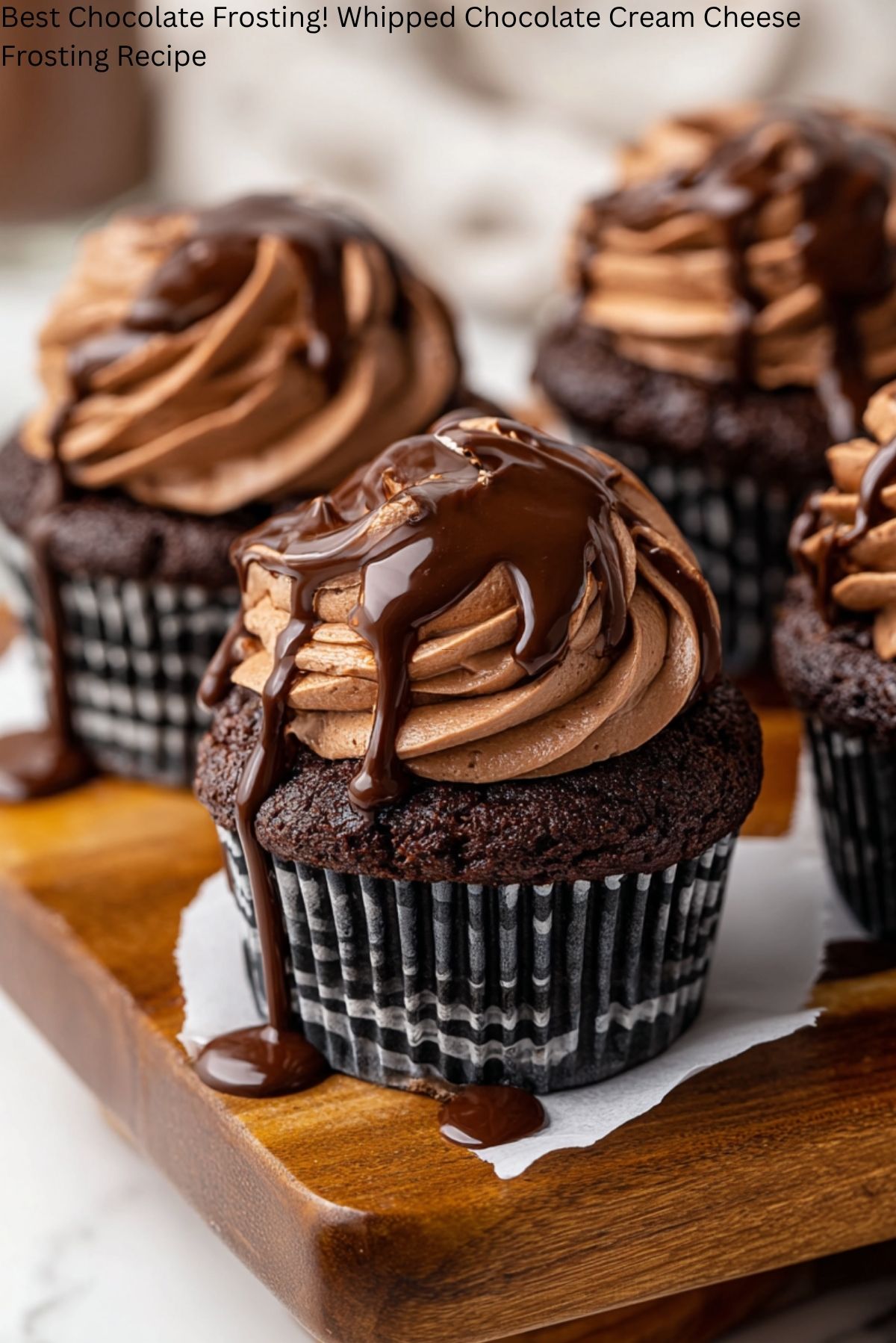 Best Chocolate Frosting! Whipped Chocolate Cream Cheese Frosting Recipe
